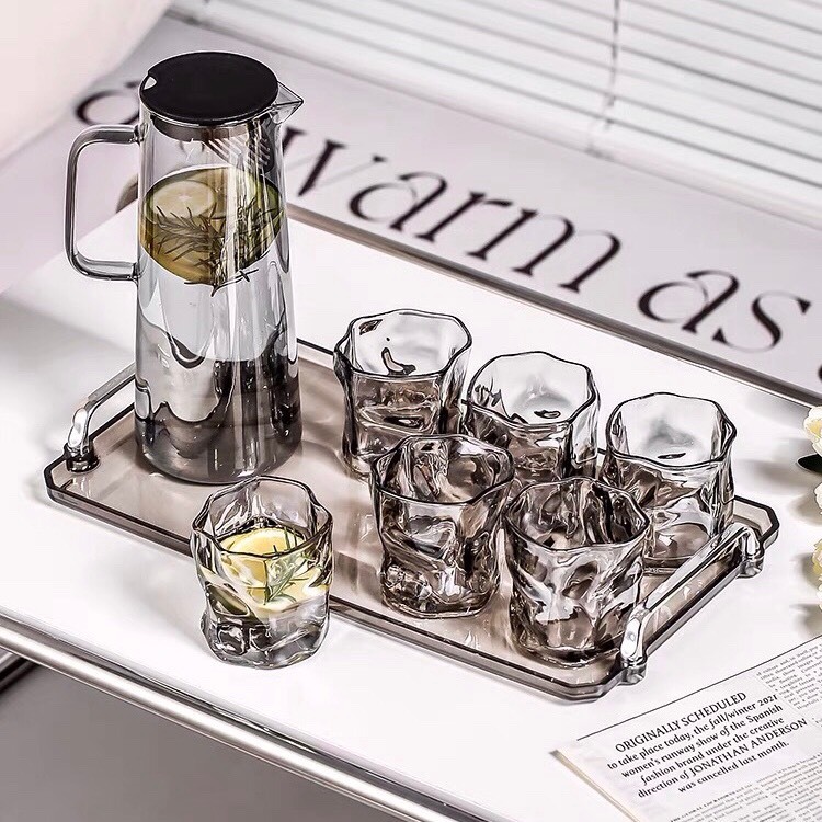 BỘ CỐC BÌNH THUỶ TINH SIÊU ĐẸP 1500ml Hàng Sẵn