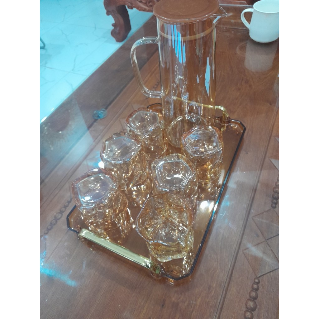 BỘ CỐC BÌNH THUỶ TINH SIÊU ĐẸP 1500ml Hàng Sẵn