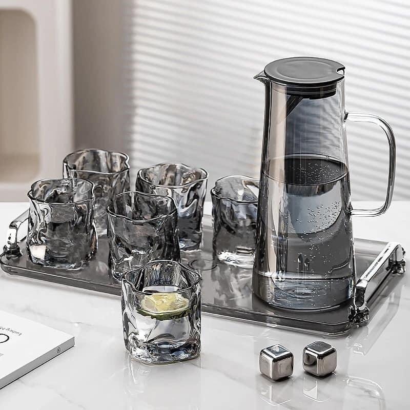 BỘ CỐC BÌNH THUỶ TINH SIÊU ĐẸP 1500ml Hàng Sẵn