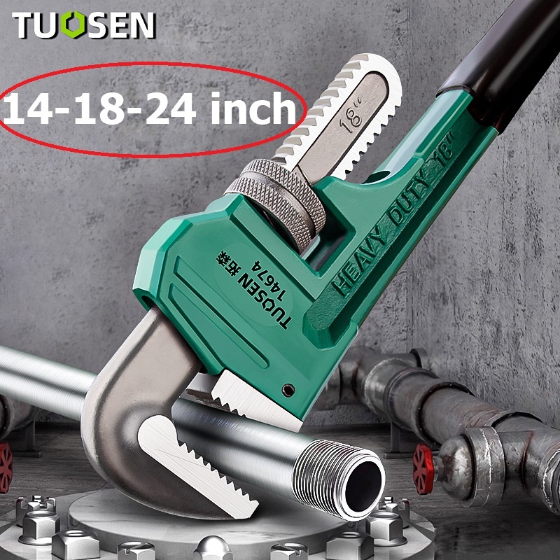 Mỏ Lết sửa Ống Nước TUOSEN với 3 cỡ 14inch, 18inch và 24inch - kìm nước chuyên dụng cho ae thợ sửa chữa