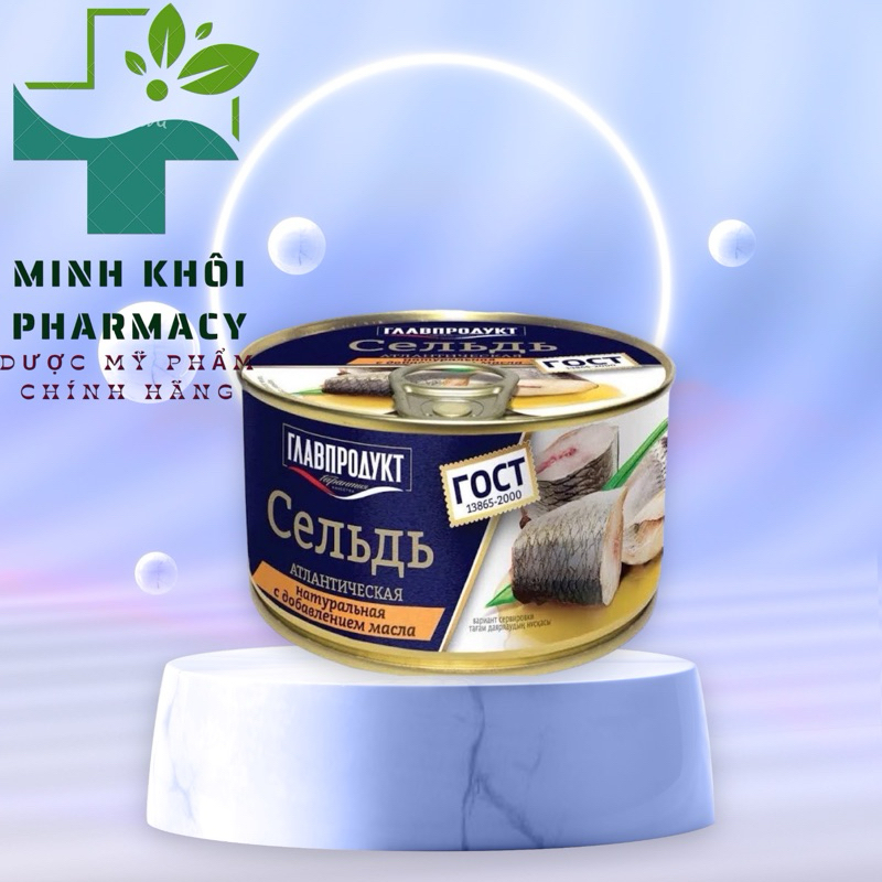 Cá trích đại tây dương đóng hộp Glavproduct 240g Nhập Khẩu Nga