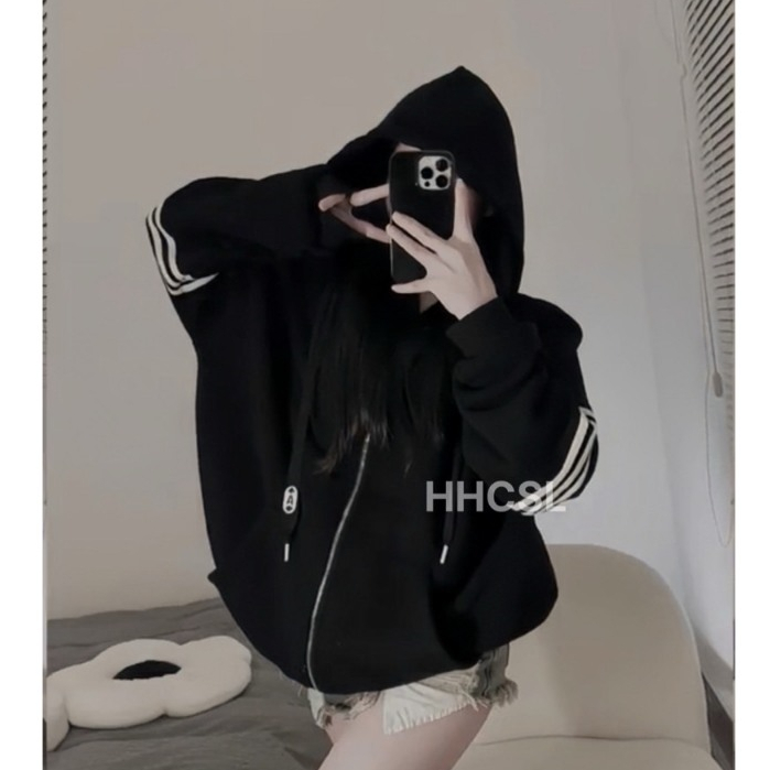 Áo Khoác Hoodie Zip Chất Nỉ Bông Dày Dặn Form To Nam Nữ Kèm Ảnh Thật