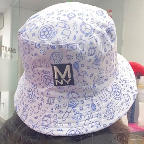 Nón Bucket Doodle 2 Mặt Cực Phong Cách