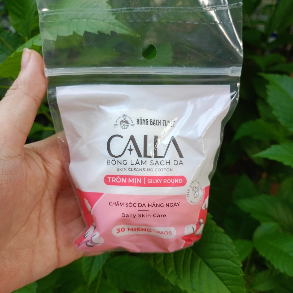 Bông Tẩy trang Bông Bạch Tuyết Calla tròn mịn
