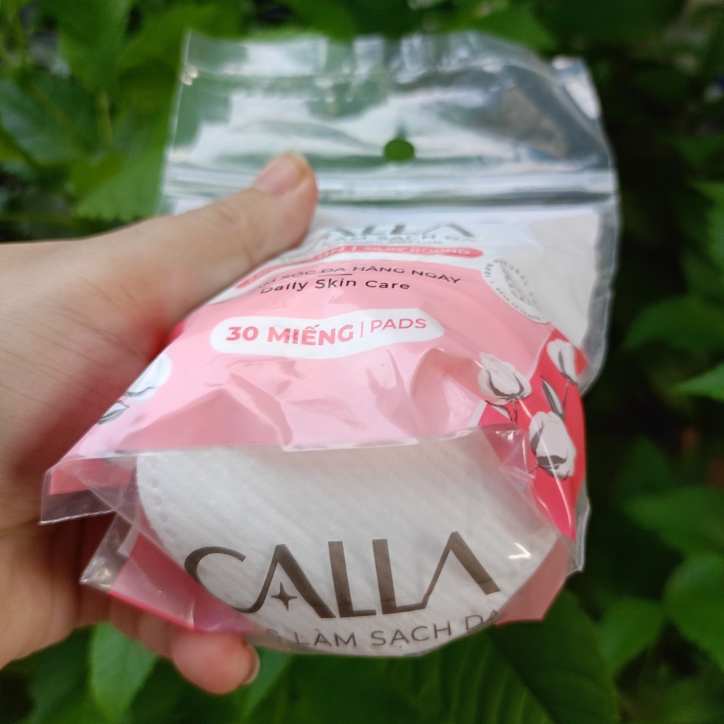 Bông Tẩy trang Bông Bạch Tuyết Calla tròn mịn