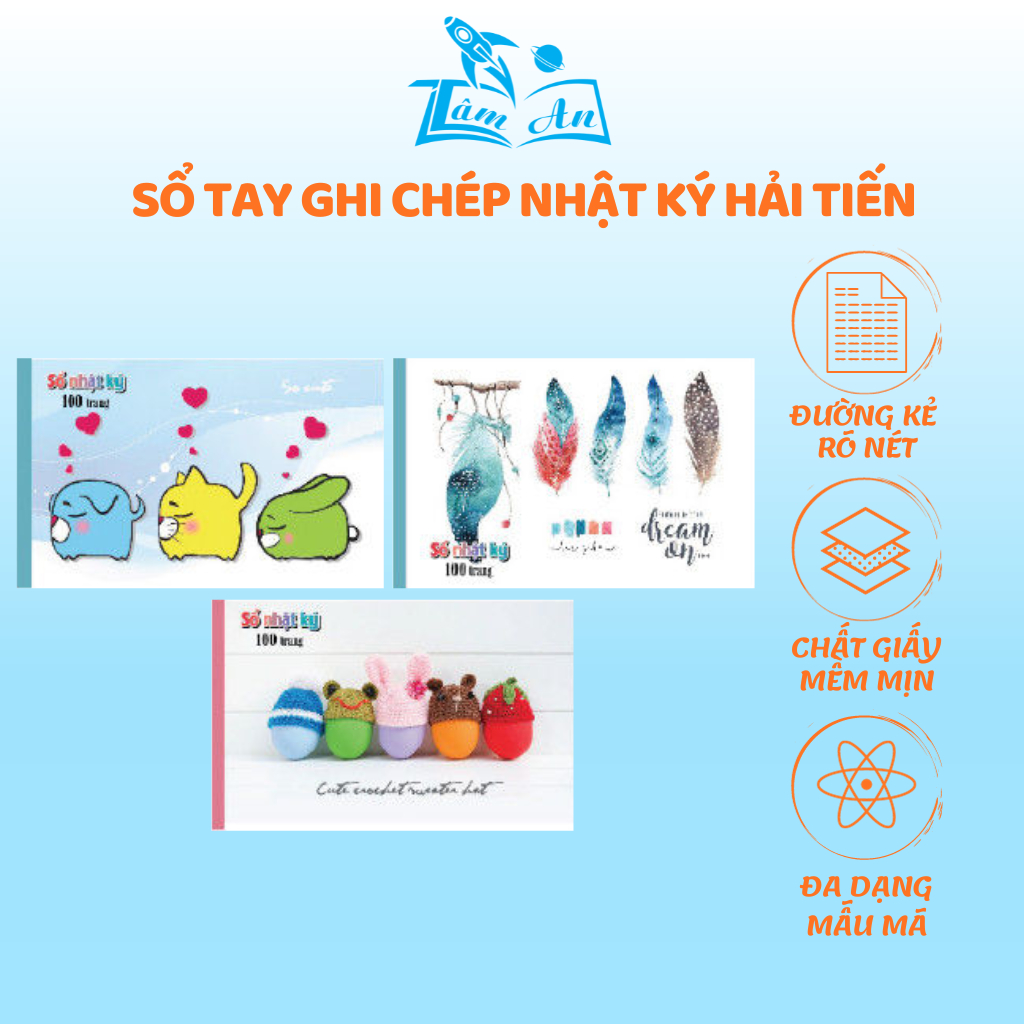 Sổ tay ghi chép nhật ký Hải Tiến 160 trang thiết kế bìa cứng, phù hợp nhiều mục đích - Nhà Sách Tâm An