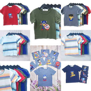 2 1 Áo thun bé trai tay ngắn HM  họa tiết rất nhiều hình dễ thương size 2-4T đến 8-10T(11-36kg) Vnxk (tn)