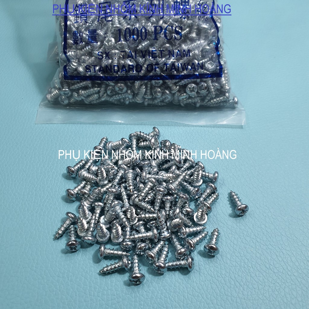 Bịch 1000 con vít gạo đầu tròn 1.3 phân dùng cho cửa nhôm