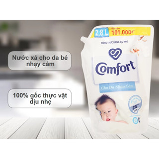 Nước Xả Vải Comfort Em Bé Cho Da Nhạy Cảm Túi 2.8L