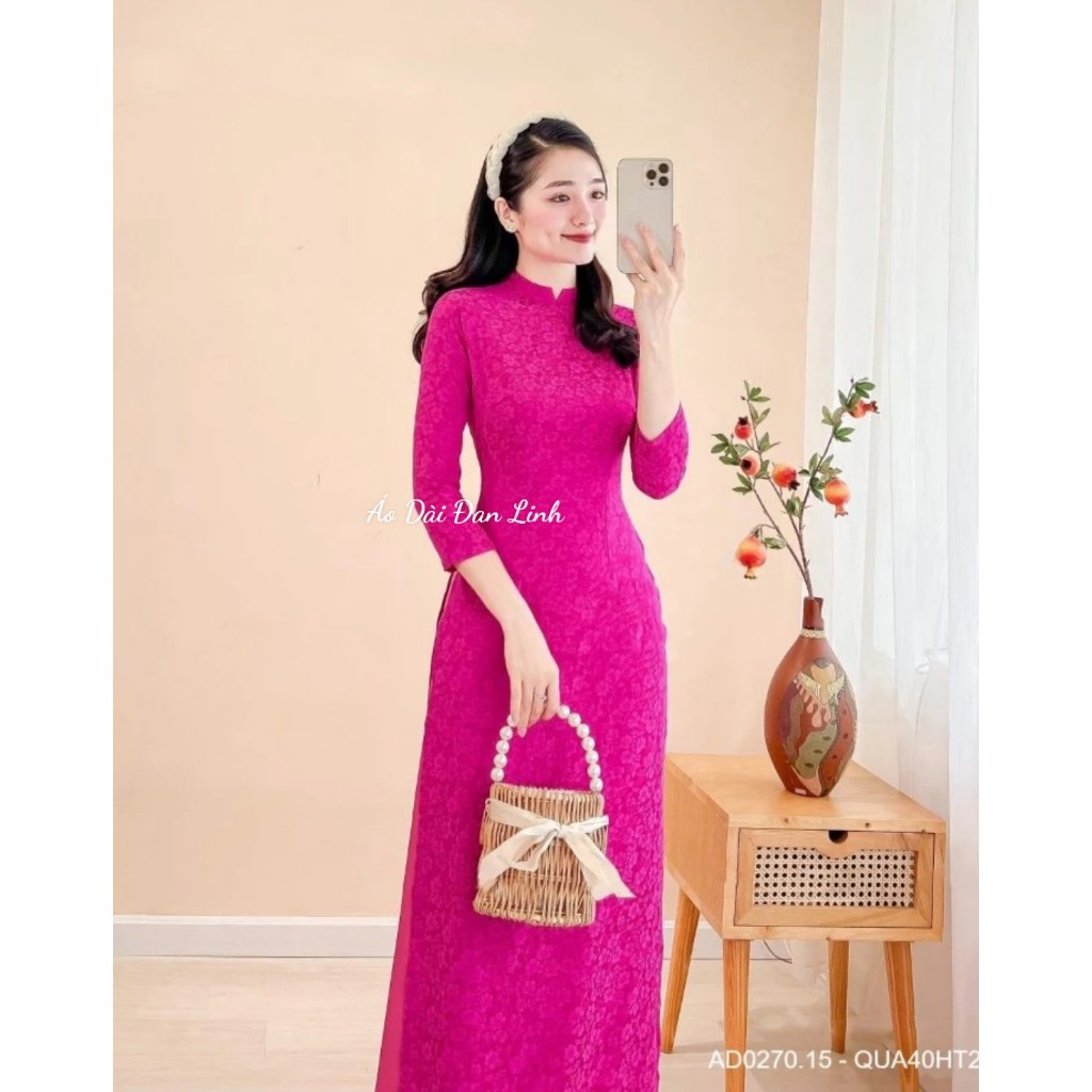 Áo dài gấm thanh liễu cao cấp  - Áo Dài Đan Linh