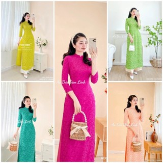 Áo dài gấm thanh liễu cao cấp - Áo Dài Đan Linh