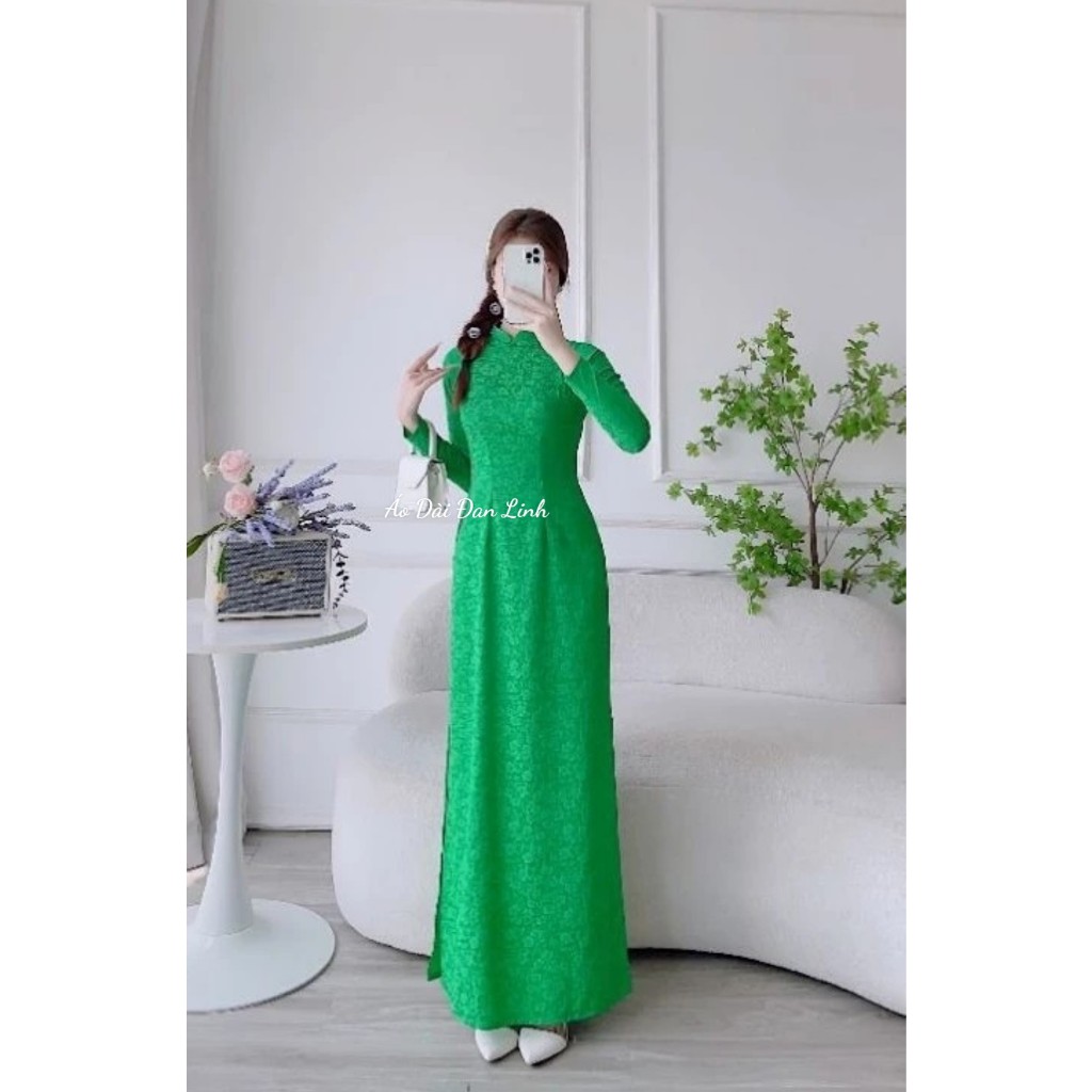 Áo dài gấm thanh liễu cao cấp  - Áo Dài Đan Linh