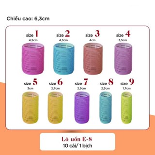 Ống lô gai dính trục lông quấn tóc tạo độ phồng, Lô quấn tóc tự dính cuốn uốn phồng tóc mái (10 cái/bich)