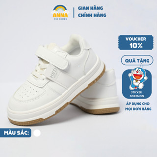 Giày sneaker thể thao đế phẳng màu nâu, thời trang năng động cho bé trai bé gái 5-12 tuổi đủ size 28-37 | ANNA - A03
