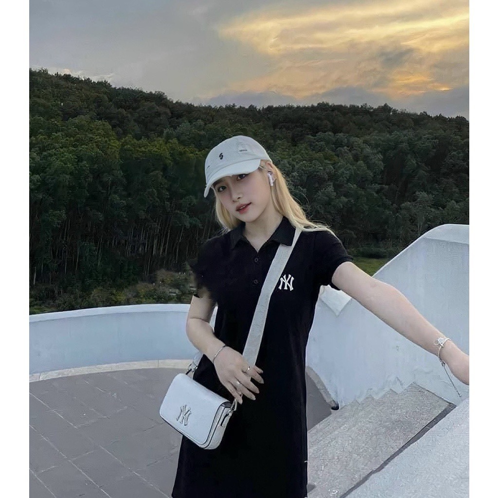 Túi đeo chéo set 2 logo bạc phong cách thể thao