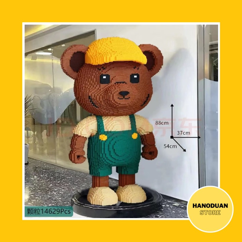 [CÓ SẴN] Mô hình lắp ráp gấu TEDDY - BEARBRICK - Đồ chơi xếp hình gấu Bearbrick size lớn (Không Hộp)