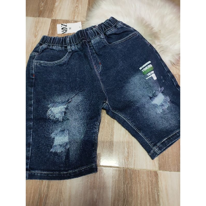 Quần short jean thun bé trai size cồ