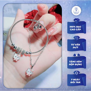 Set Kitty xinh cho bé Bạc 925 kèm hộp đựng - Trang sức cao cấp HVJ