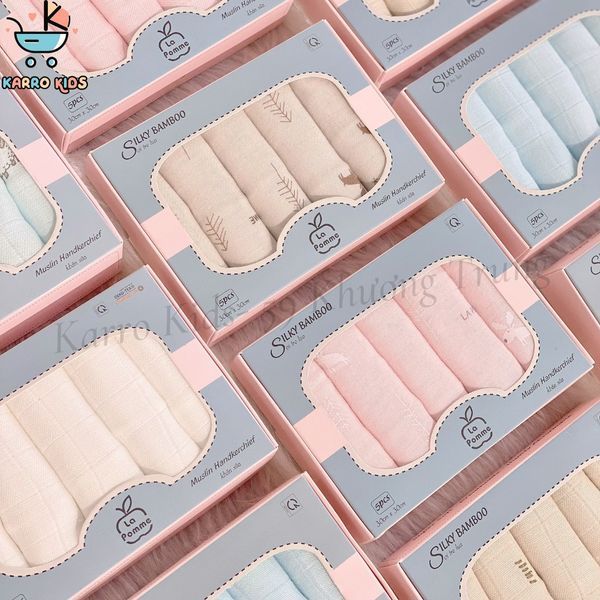 La Pomme - Set Khăn sữa La Pomme sợi tre - KARROKIDS