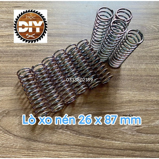 Lò xo nén phi 26, dài 87mm, sợi 2.5mm