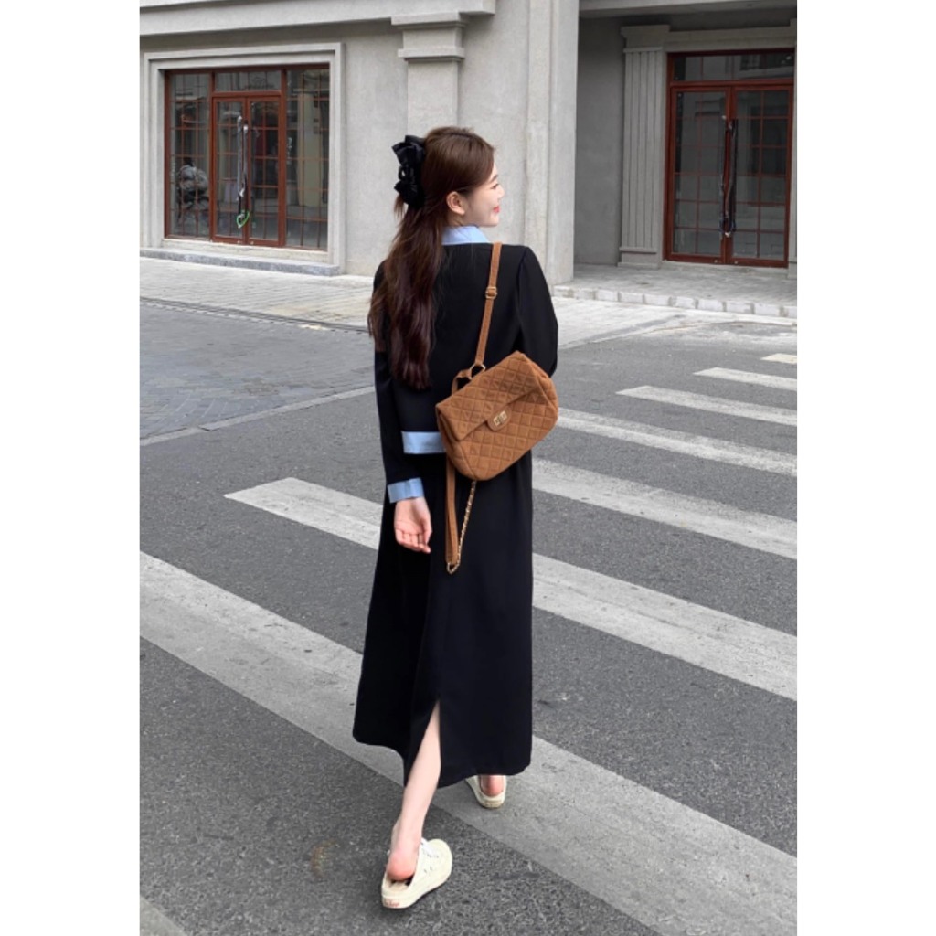 Set Áo Vest Mix Sơ Mi Và Chân Váy Dài Basic Năng Động Bộ Đồ Nữ Sinh