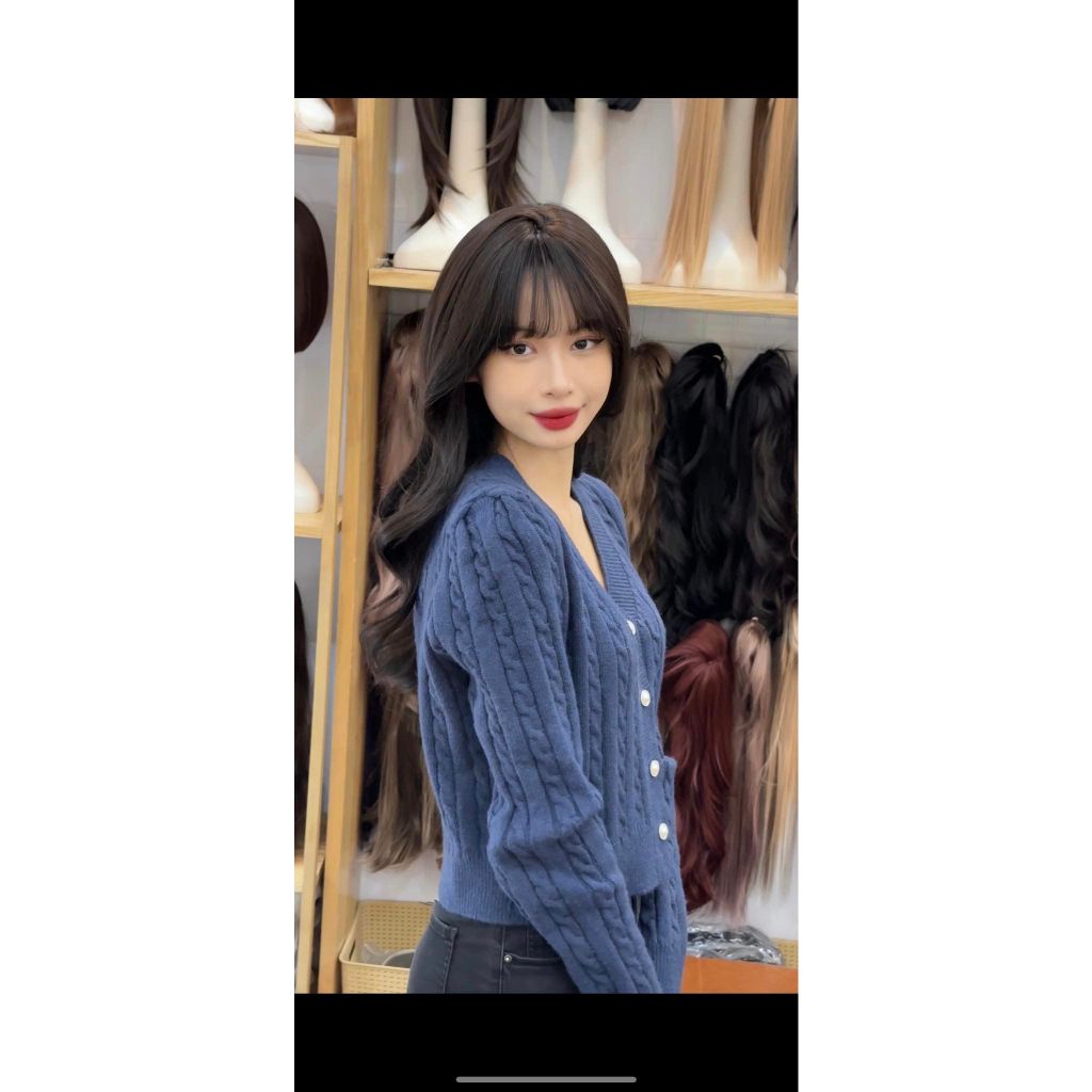 DJ- 10 Tóc giả cả đầu xoăn lơi 55cm