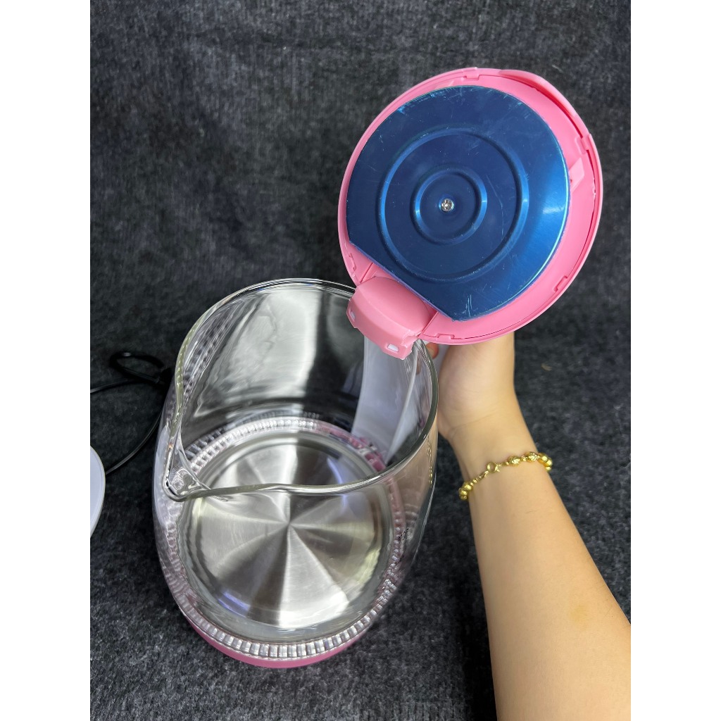 Ấm Siêu Tốc 2L Sôi Nhanh Công Nghệ Hàn Quốc Có Đèn Led Xung Quanh Bình