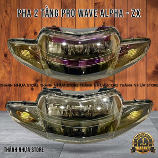 Pha đèn 2 tầng Wave Alpha/Zx - Choá đèn led 2 tầng Wave nhỏ 2 bóng