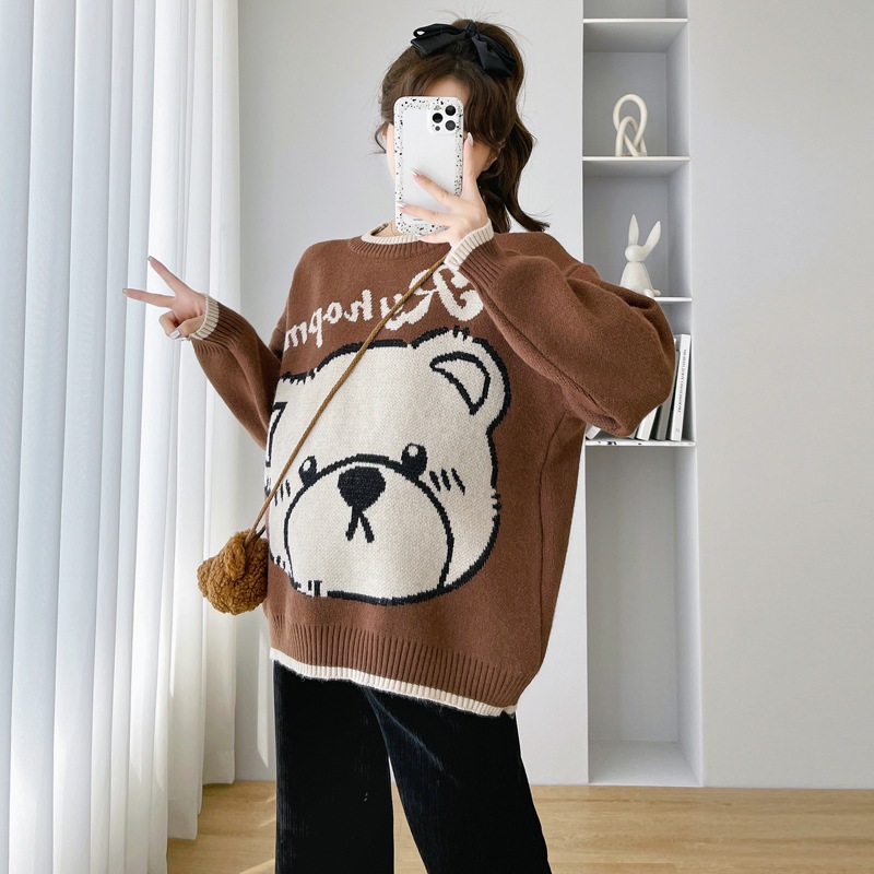 Áo khoác len hình con gấu cute nhập Quảng Châu chất liệu sang xịn