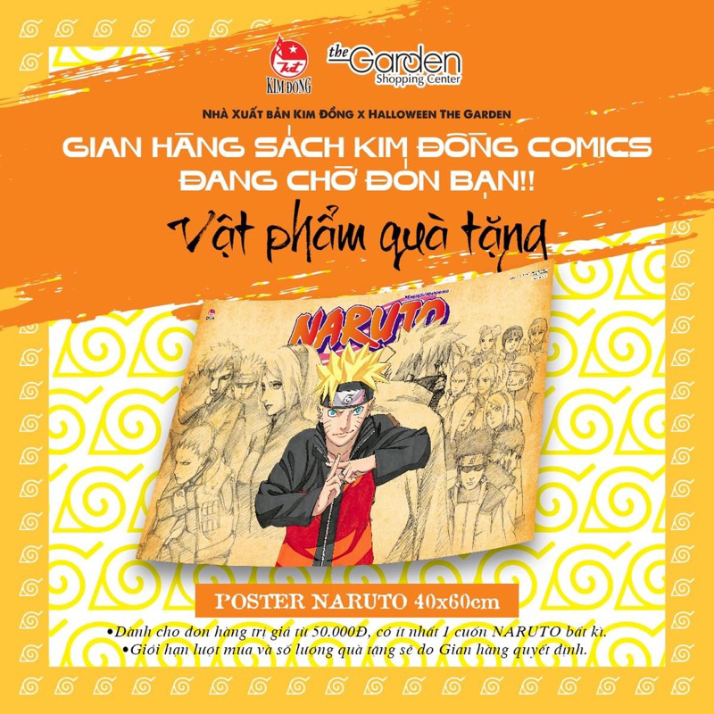 Poster Naruto fes kèm ông bảo vệ