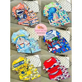 HOT - HIT - QUẦN ÁO TRẺ EM bộ ngố bé trai bé gái lửng thun cotton in hình
