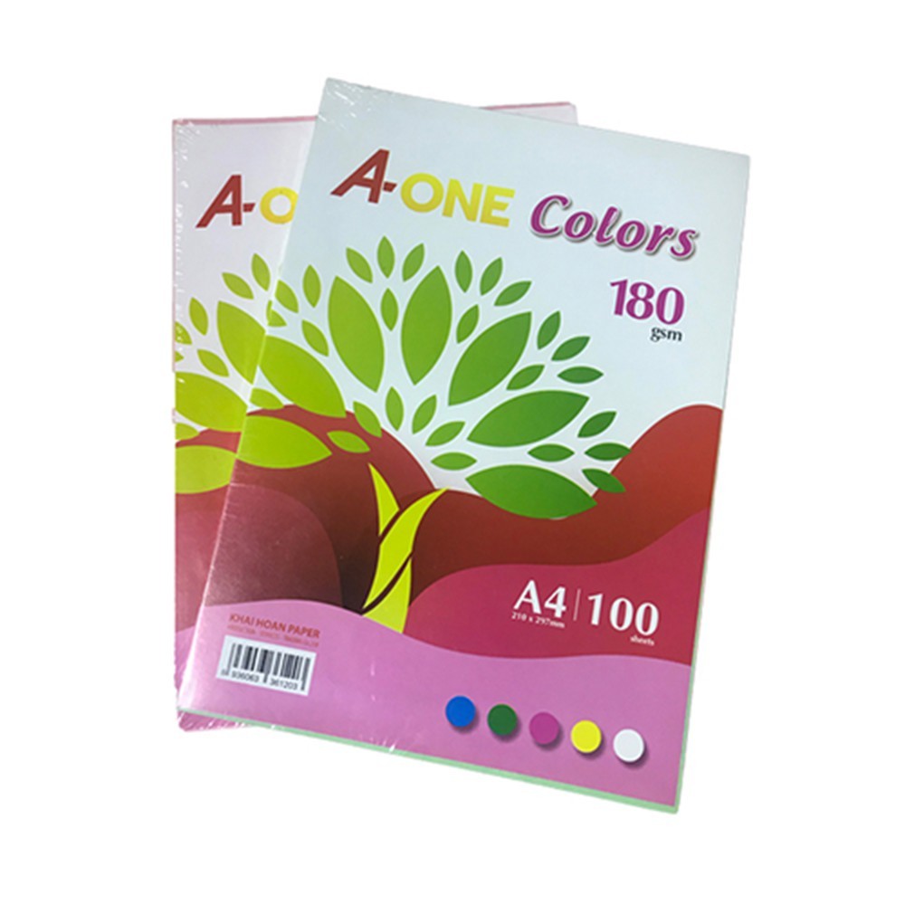 Giấy Bìa Cứng  Trắng A4 ( định lượng : 180 gsm ) ( xấp 100 tờ)