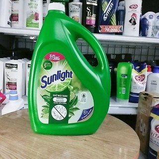 Nước rửa chén Sunlight matcha trà xanh 3.6kg cho chén dĩa lun sạch bóng.