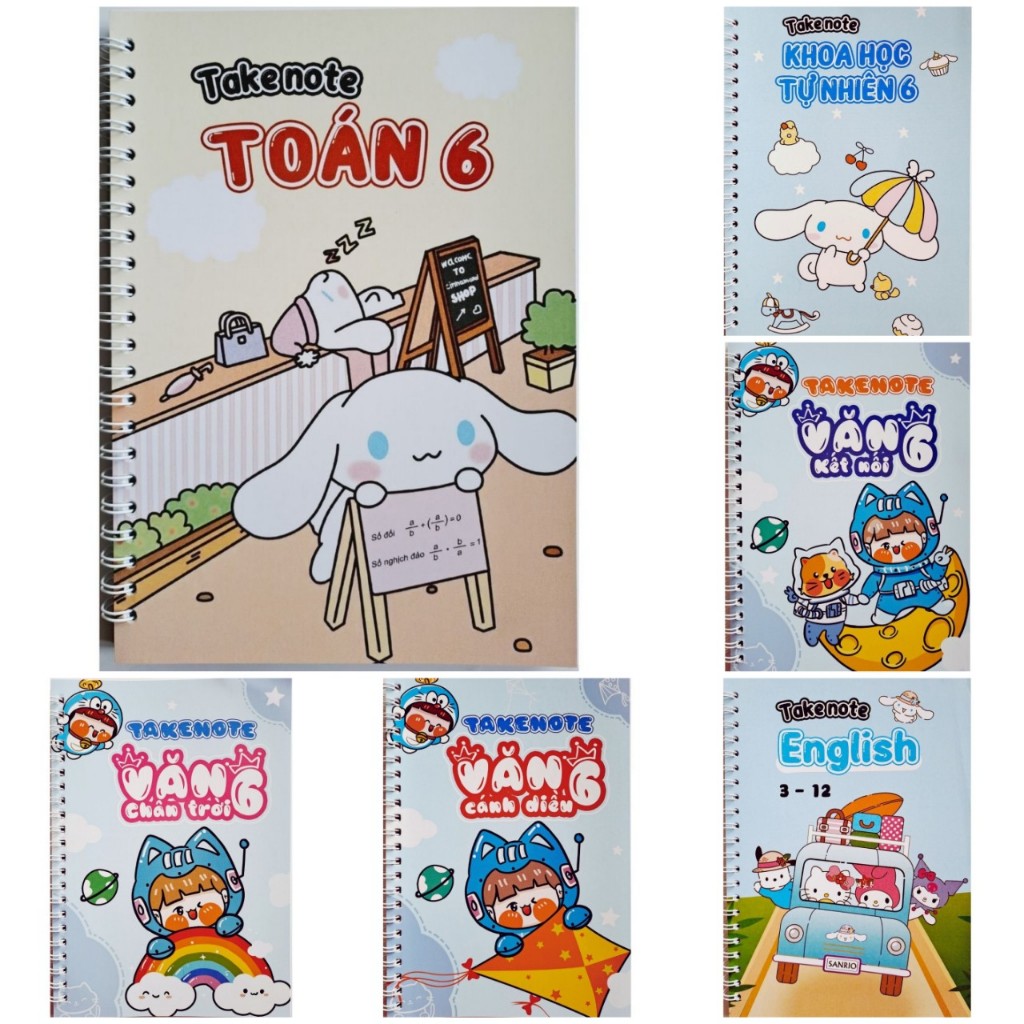 Sách - Takenote Lớp 6 Toán,Văn Cánh Diều,Văn Chân Trời, Văn Kết Nối,Anh, Khoa học Tự Nhiên ( Chính hãng Beta Education )