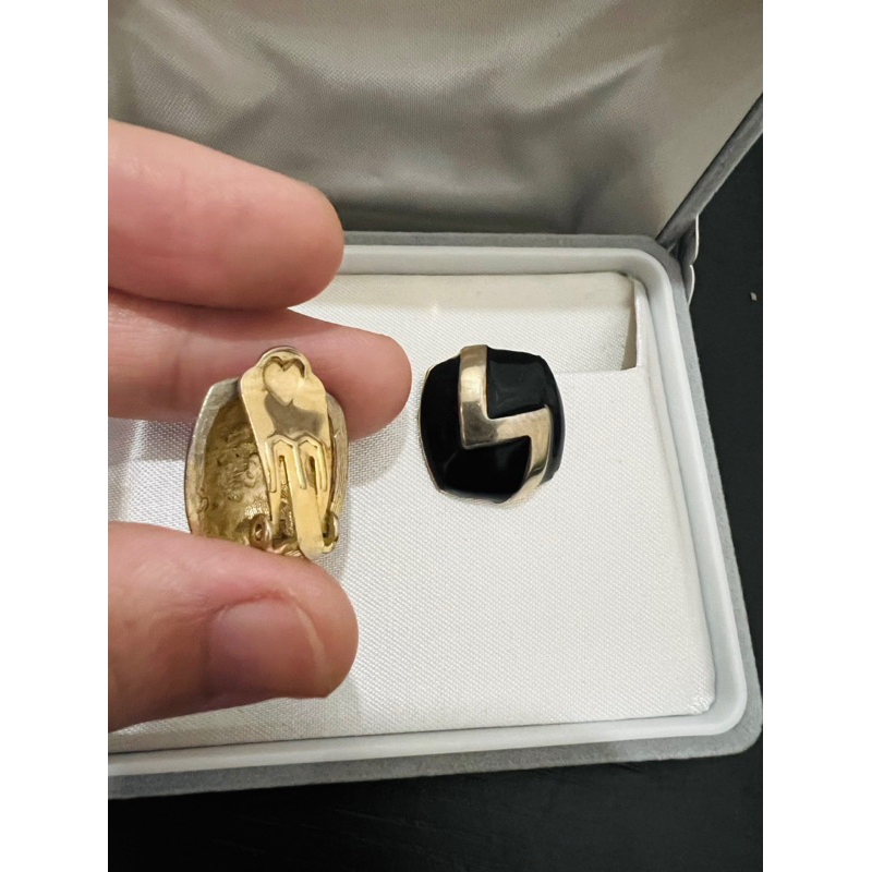 Bông tai kim loại vintage dạng kẹp