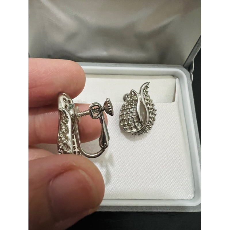 Bông tai kim loại vintage dạng kẹp