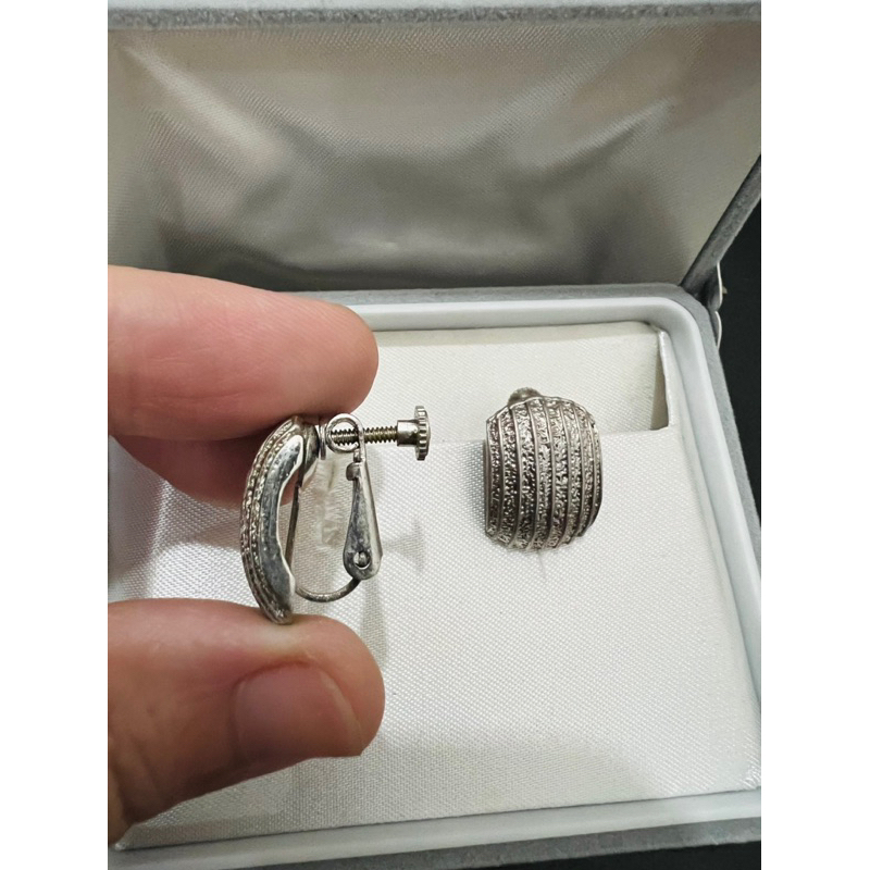 Bông tai kim loại vintage dạng kẹp