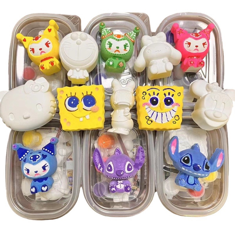 Set tô tượng thạch cao mini kèm màu và cọ