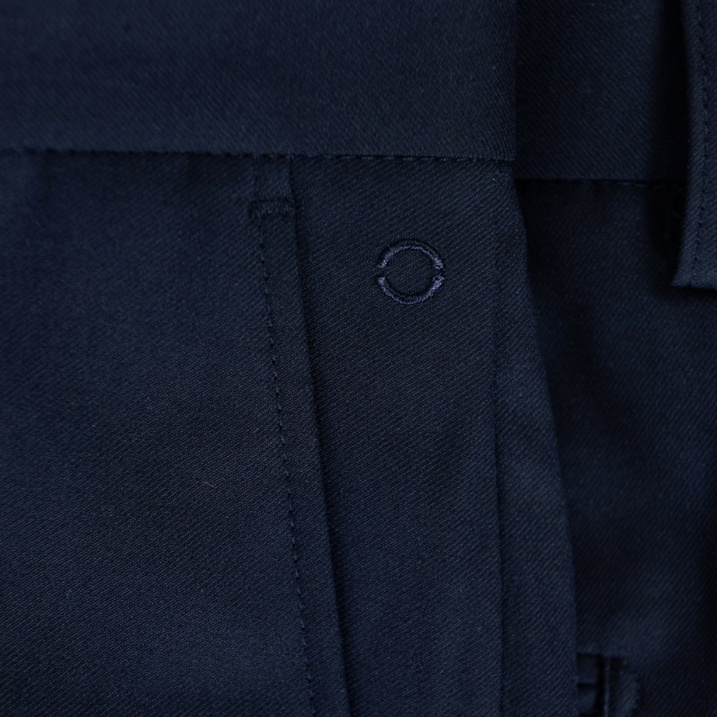 Quần âu tây nam công sở OWEN QS231741 dáng slim fit ống ôm màu navy trơn vải polyester mềm mát cao cấp