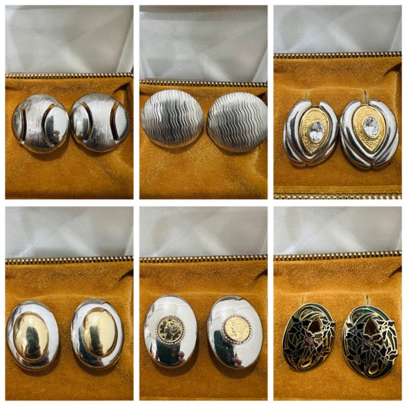 Bông tai vintage kim loại đẹp dạng kẹp