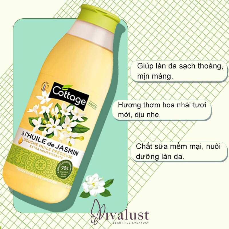 Sữa Tắm COTTAGE Hương Hoa Nhài - Jasmin Oil 560ml