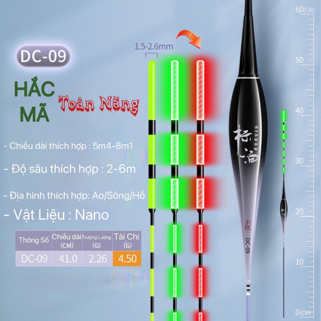 Phao Câu Đài Đêm Hắc Mã Ngày đêm, Phao Điện Đổi Màu - Tặng Kèm Pin _Phao Điện, Phao Câu Đêm.