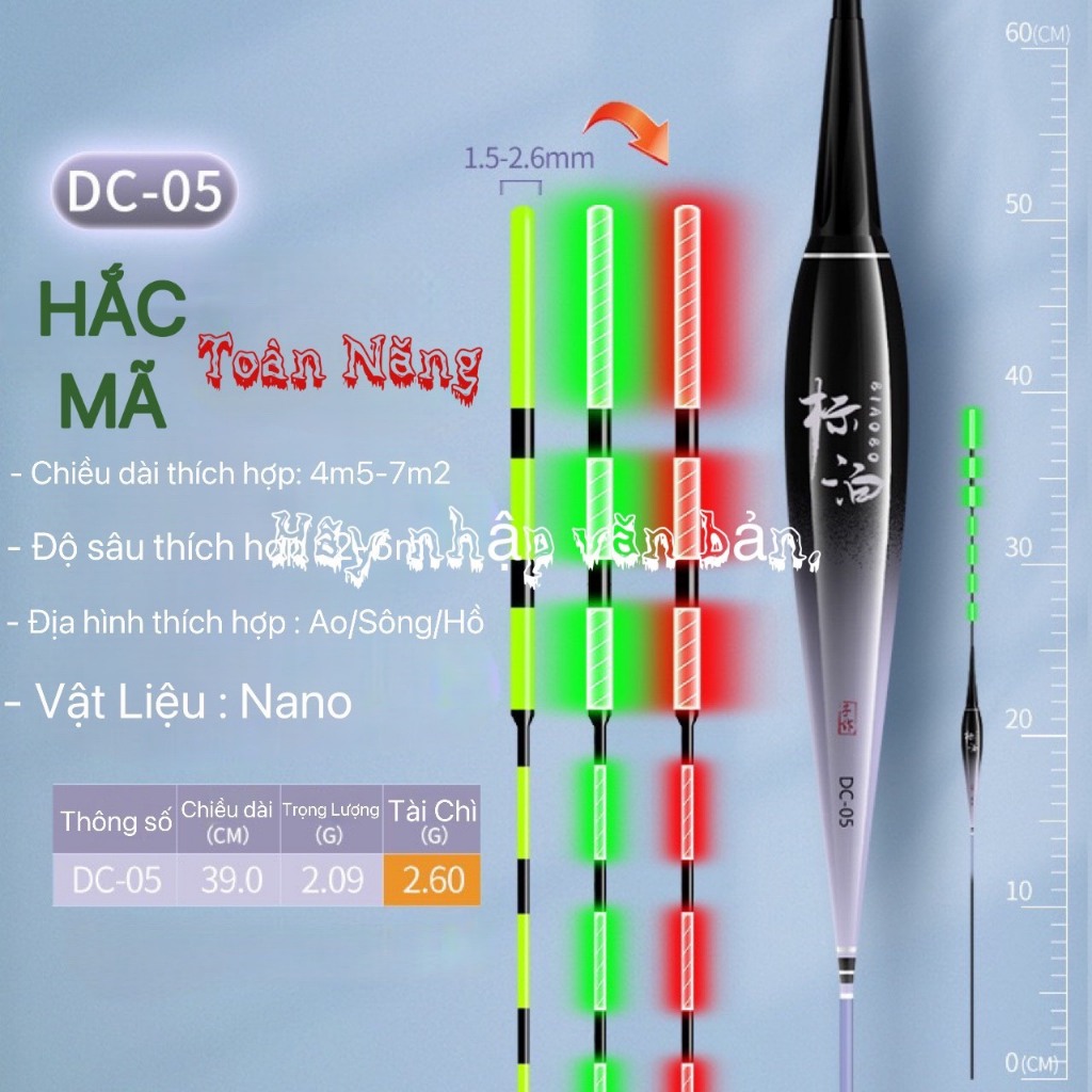 Phao Câu Đài Đêm Hắc Mã Ngày đêm, Phao Điện Đổi Màu - Tặng Kèm Pin _Phao Điện, Phao Câu Đêm.