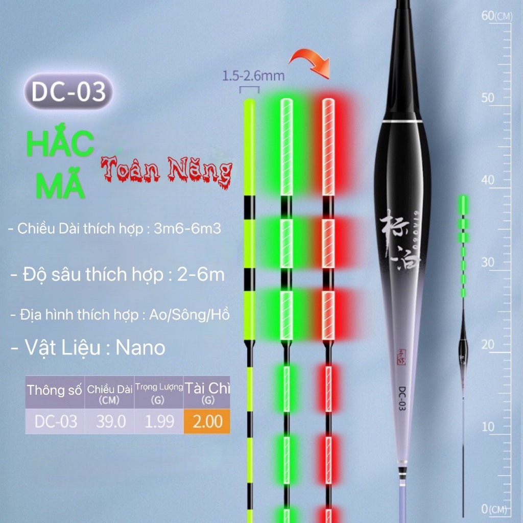 Phao Câu Đài Đêm Hắc Mã Ngày đêm, Phao Điện Đổi Màu - Tặng Kèm Pin _Phao Điện, Phao Câu Đêm.