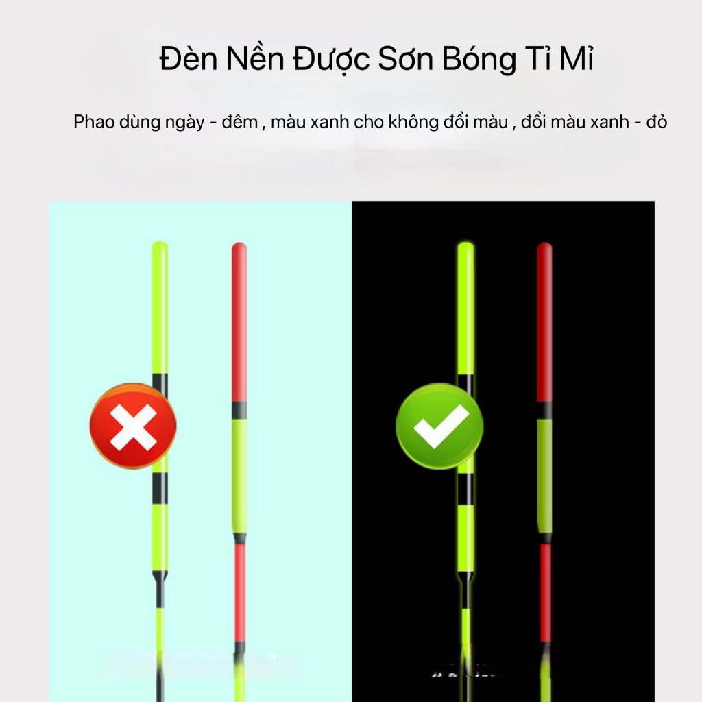 Phao Câu Đài Đêm Hắc Mã Ngày đêm, Phao Điện Đổi Màu - Tặng Kèm Pin _Phao Điện, Phao Câu Đêm.