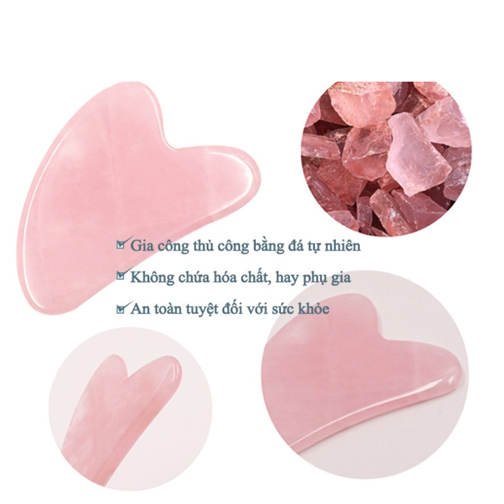 Đá Guasha Massage Mặt Tự Nhiên, Đá Lăn Mặt Nâng Cơ Săn Chắc Da