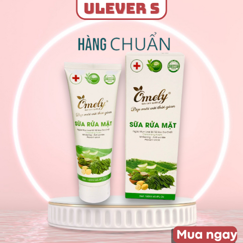 sữa rửa mặt tẩy tế bào chết Omely 160g làm sạch mụn tối đa