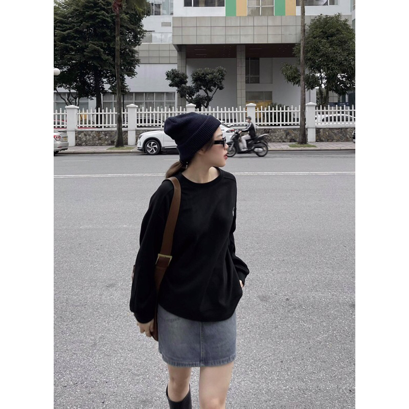 Áo nỉ thêu logo form unisex