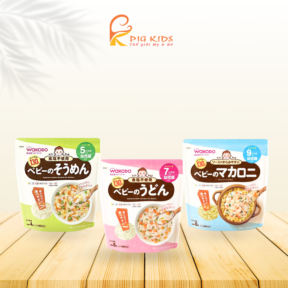 Mì Wakodo Somen 5m/Udon 7m/Nui 9m Nhật Đủ Loại Cho Bé