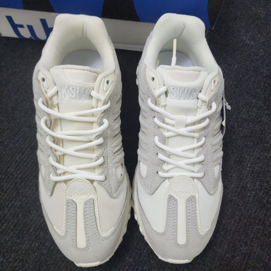 Giày Kswiss nam nữ cổ thấp màu trắng da lộn